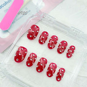 zb35..A variety of choices for almond-shaped and square-shaped wearable nails.