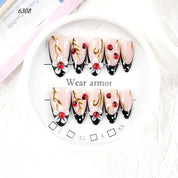 zb67..A display board featuring 24 beautiful and distinct styles of nail art.