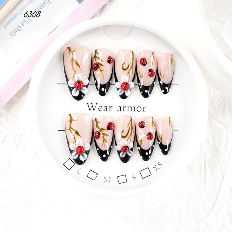 zb67..A display board featuring 24 beautiful and distinct styles of nail art.