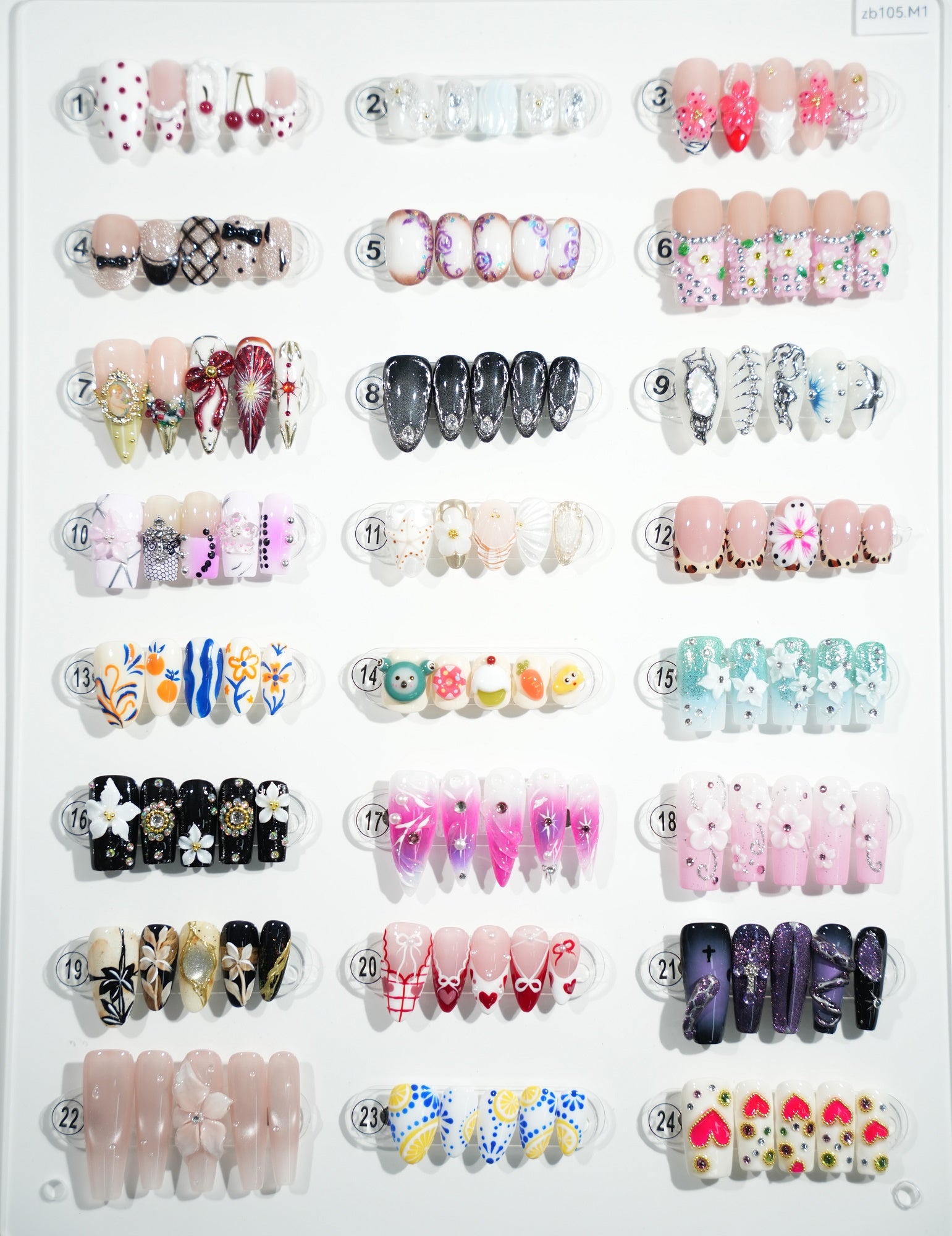 zb105..Different styles of nails
