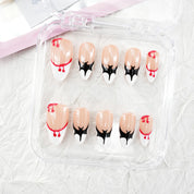 zb33..A variety of almond-shaped and square nails.