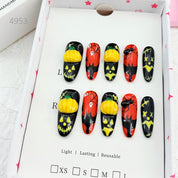 zb34..A collection of almond-shaped and square-shaped wearable nails