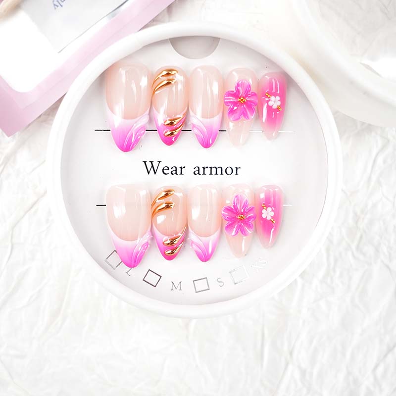 zb67..A display board featuring 24 beautiful and distinct styles of nail art.