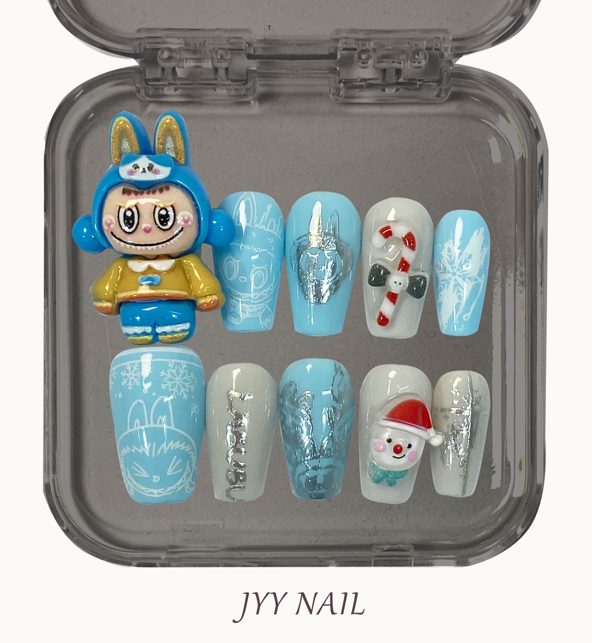 A132 Bubble Mart; Linda manicura Bubble Mart personalizada