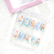zb55..A display board featuring 24 different styles of fashionable nail wear.