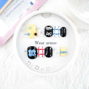 zb67..A display board featuring 24 beautiful and distinct styles of nail art.