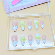 zb72..A display board featuring 24 beautiful and distinct styles of nail art.