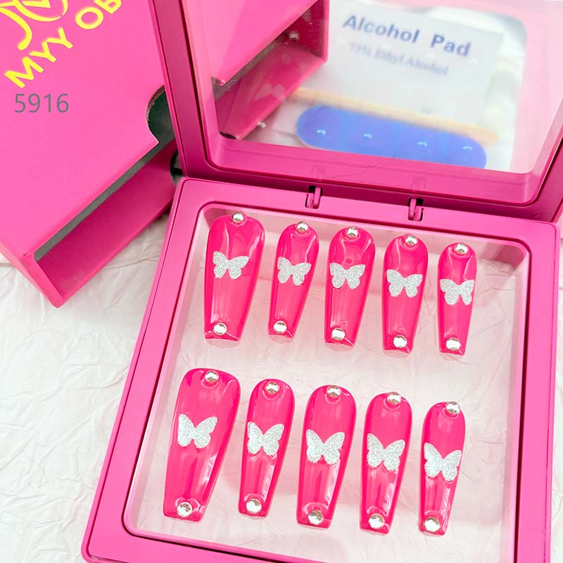 zb57.. A beautiful display board featuring 24 different popular styles of wearable nail art.