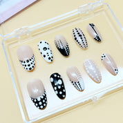 zb72..A display board featuring 24 beautiful and distinct styles of nail art.