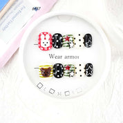 zb77..A display panel featuring a variety of wearable armor styles