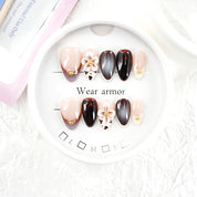 zb55..A display board featuring 24 different styles of fashionable nail wear.