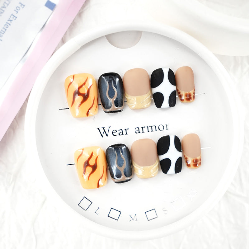 zb67..A display board featuring 24 beautiful and distinct styles of nail art.