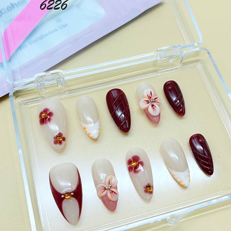 zb72..A display board featuring 24 beautiful and distinct styles of nail art.