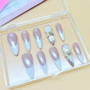 zb72..A display board featuring 24 beautiful and distinct styles of nail art.