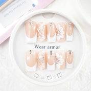 zb55..A display board featuring 24 different styles of fashionable nail wear.