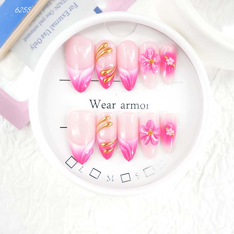 zb67..A display board featuring 24 beautiful and distinct styles of nail art.