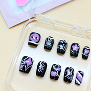 zb72..A display board featuring 24 beautiful and distinct styles of nail art.