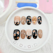 zb57.. A beautiful display board featuring 24 different popular styles of wearable nail art.