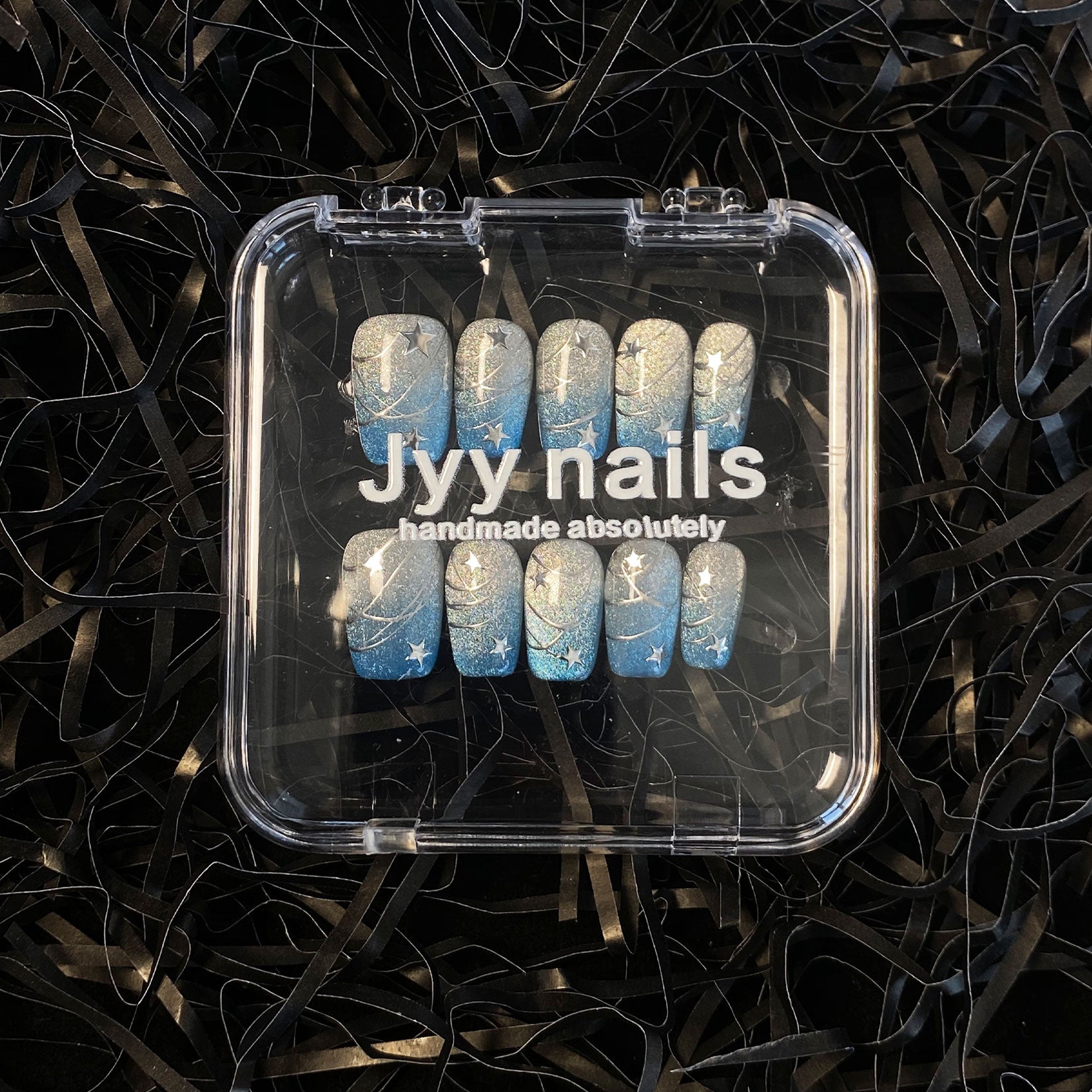 A1693-Meiyiyi original pure handcrafted high-end custom hand-painted wearable nails, luxurious custom style.