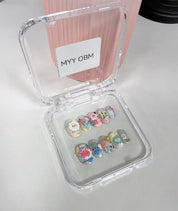 MYY OBM high-end luxury design hand-painted three-dimensional sculpture original wearable short nail art