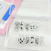 zb57.. A beautiful display board featuring 24 different popular styles of wearable nail art.