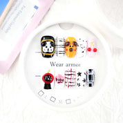 zb67..A display board featuring 24 beautiful and distinct styles of nail art.