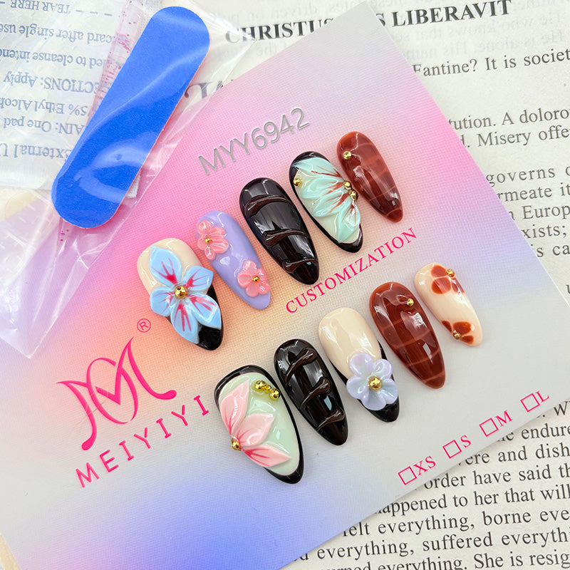 zb96..Colorful protective nails