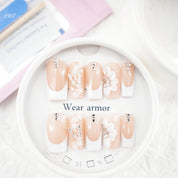 zb55..A display board featuring 24 different styles of fashionable nail wear.