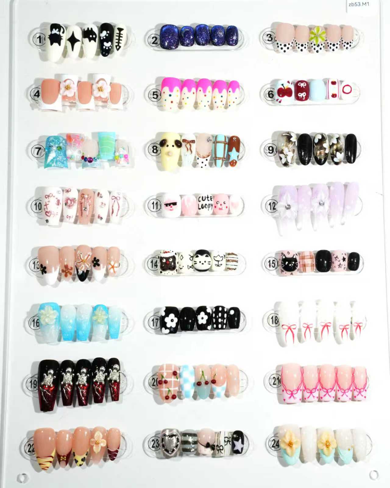 zb53..A display panel featuring a variety of wearable armor designs