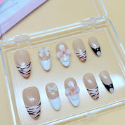 zb67..A display board featuring 24 beautiful and distinct styles of nail art.