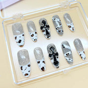 zb72..A display board featuring 24 beautiful and distinct styles of nail art.