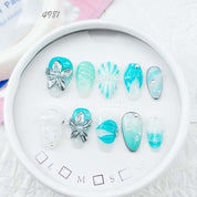 zb35..A variety of choices for almond-shaped and square-shaped wearable nails.