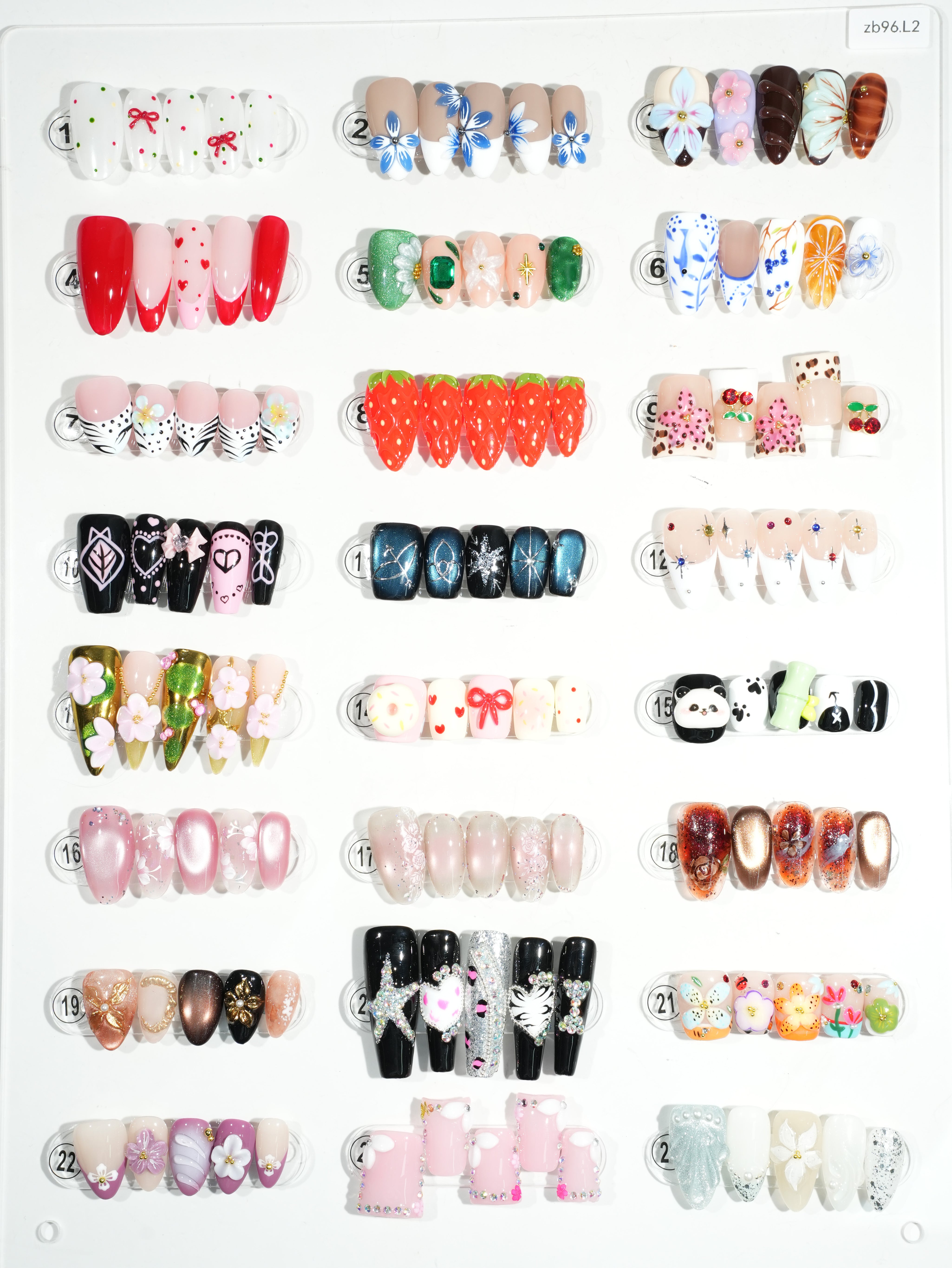 zb96..Colorful protective nails