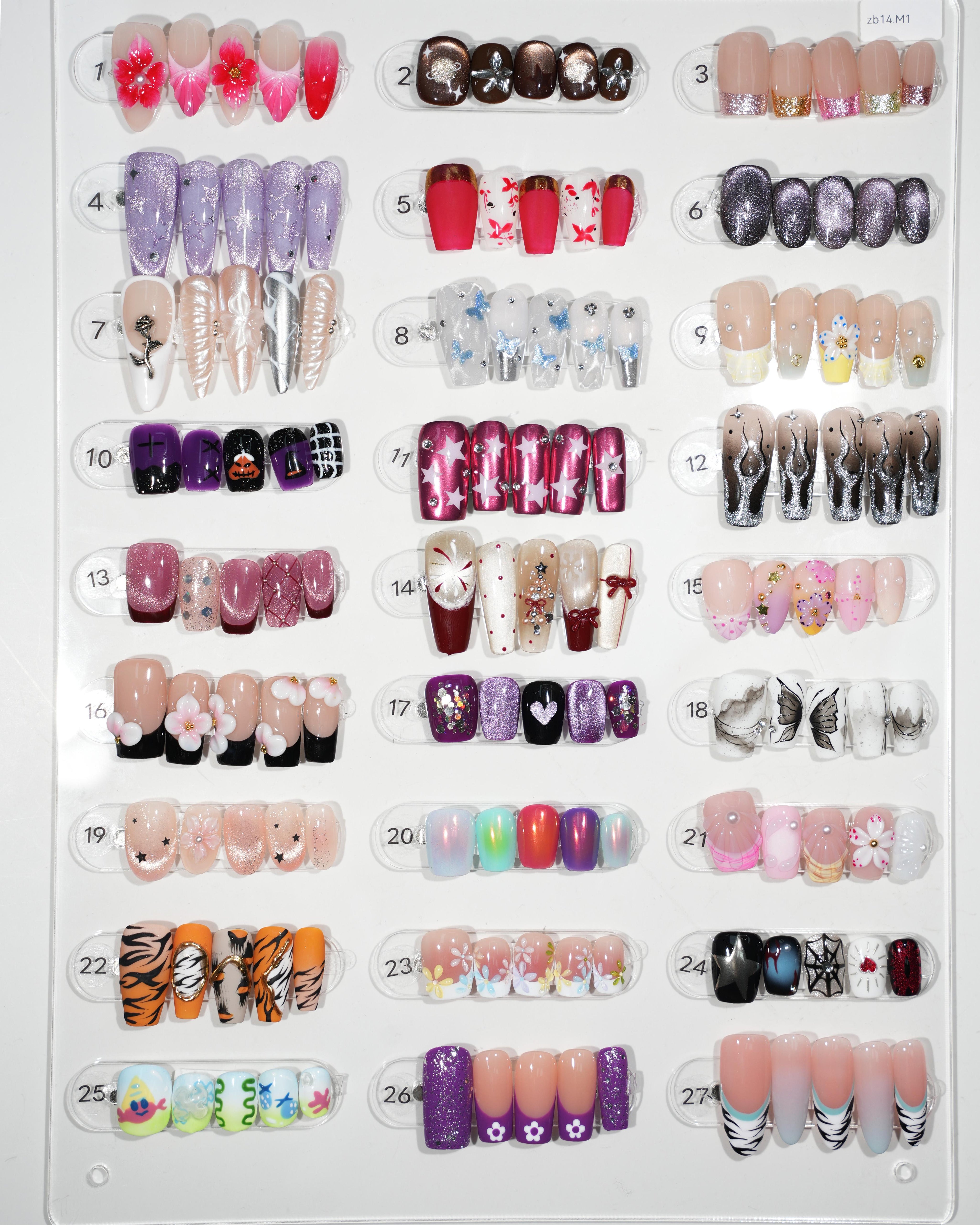 zb14..A wide variety of beautiful nail art styles for wearing